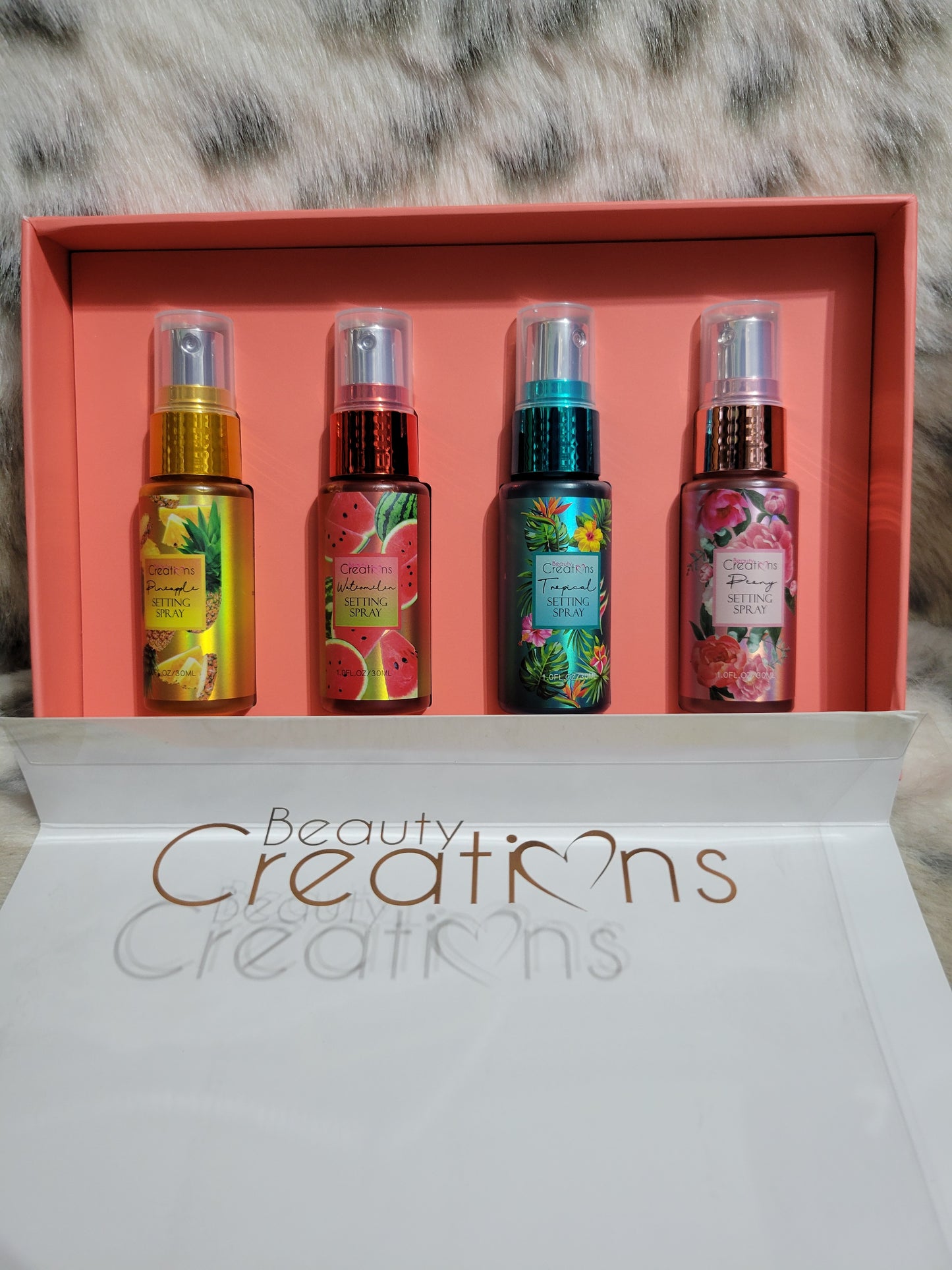 Beauty Creations Set of 4 setting spray minis.