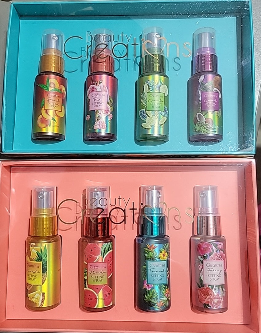 Beauty Creations Set of 4 setting spray minis.