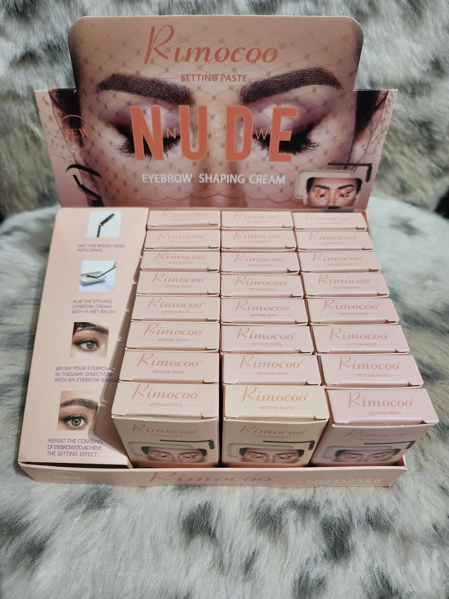 Rimocoo setting paste eyebrow shaping cream nude