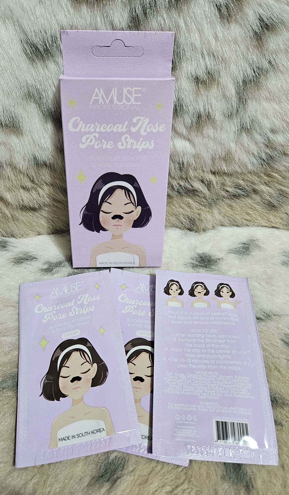 Amuse charcoal nose pore strips