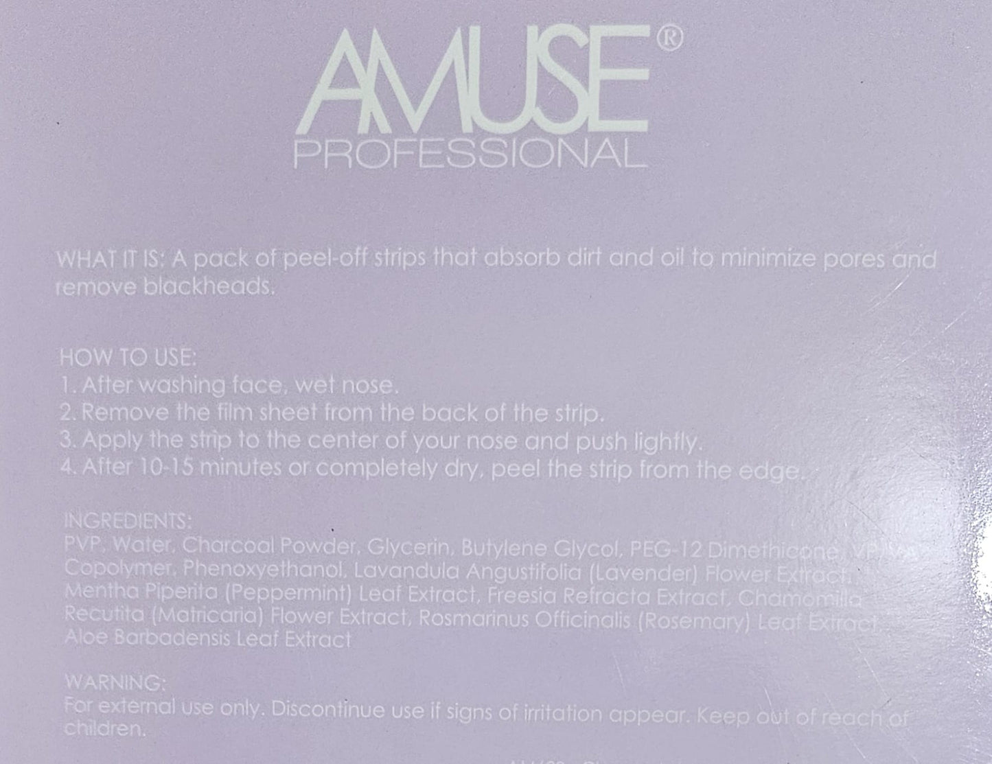 Amuse charcoal nose pore strips