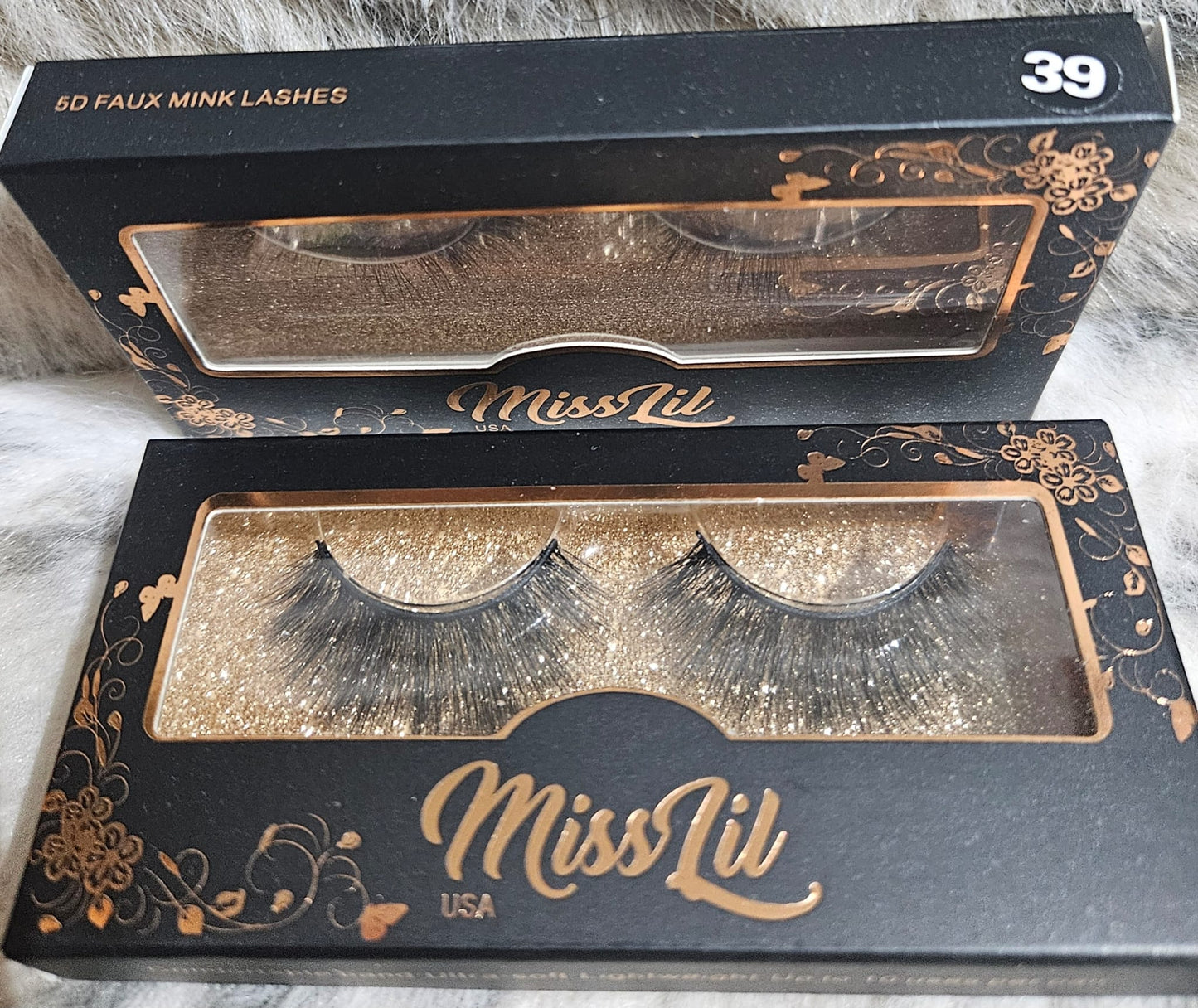 Miss Lil 5D faux mink lashes 1 piece #26 and 1 piece #39