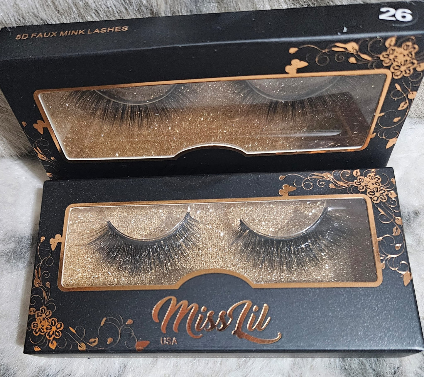 Miss Lil 5D faux mink lashes 1 piece #26 and 1 piece #39