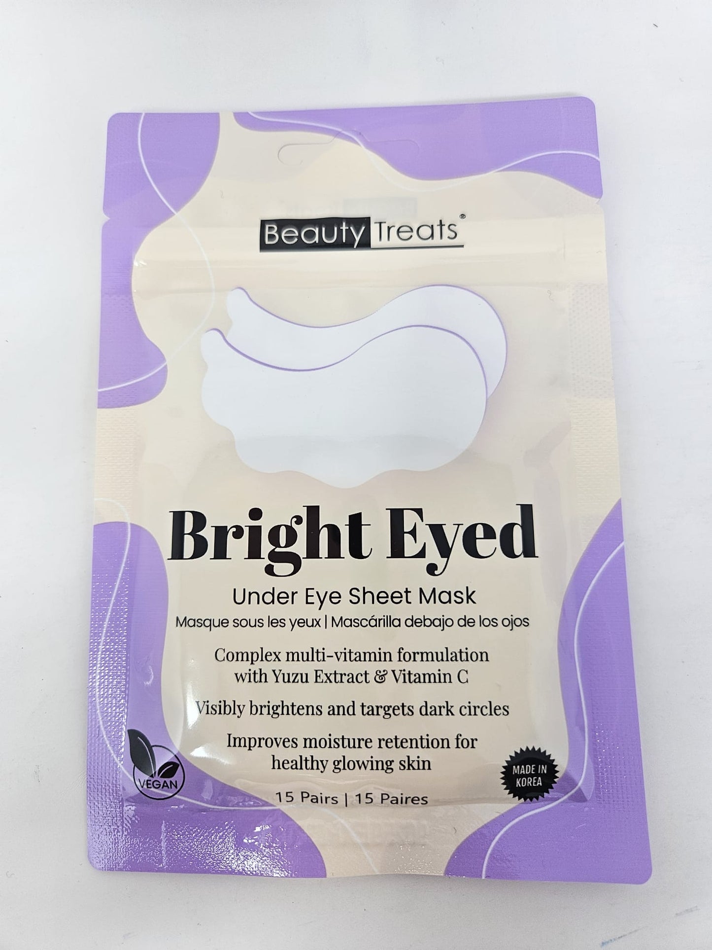 Beauty treats under eye sheet mask set of 2