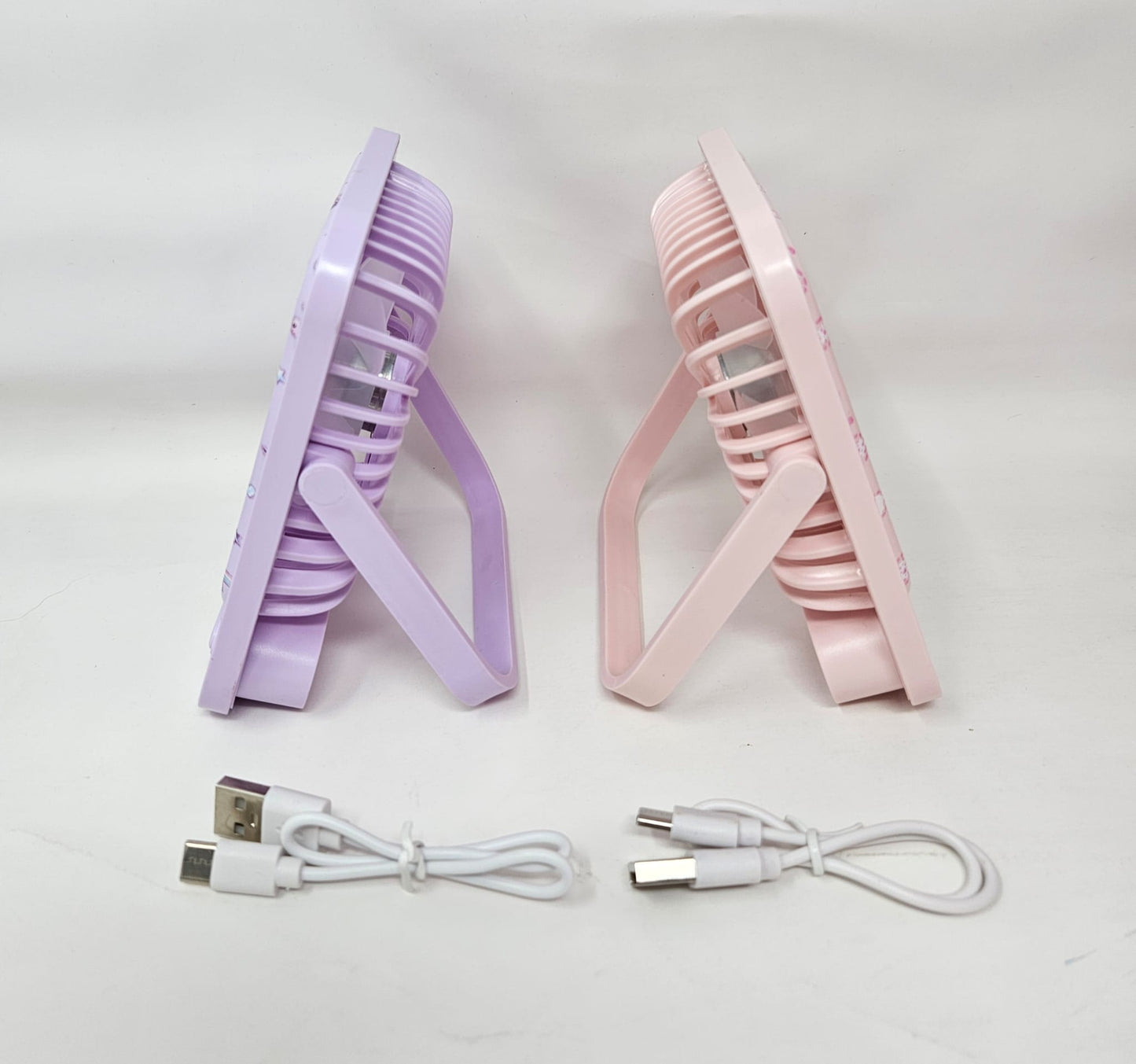 Cartoon square mini fan set of 2