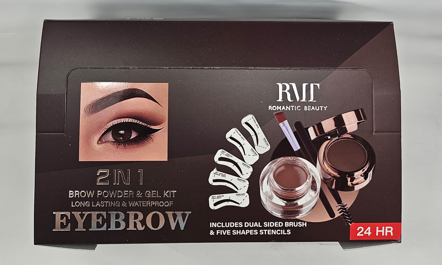 Eyebrow 2 in 1 brow powder and gel kit