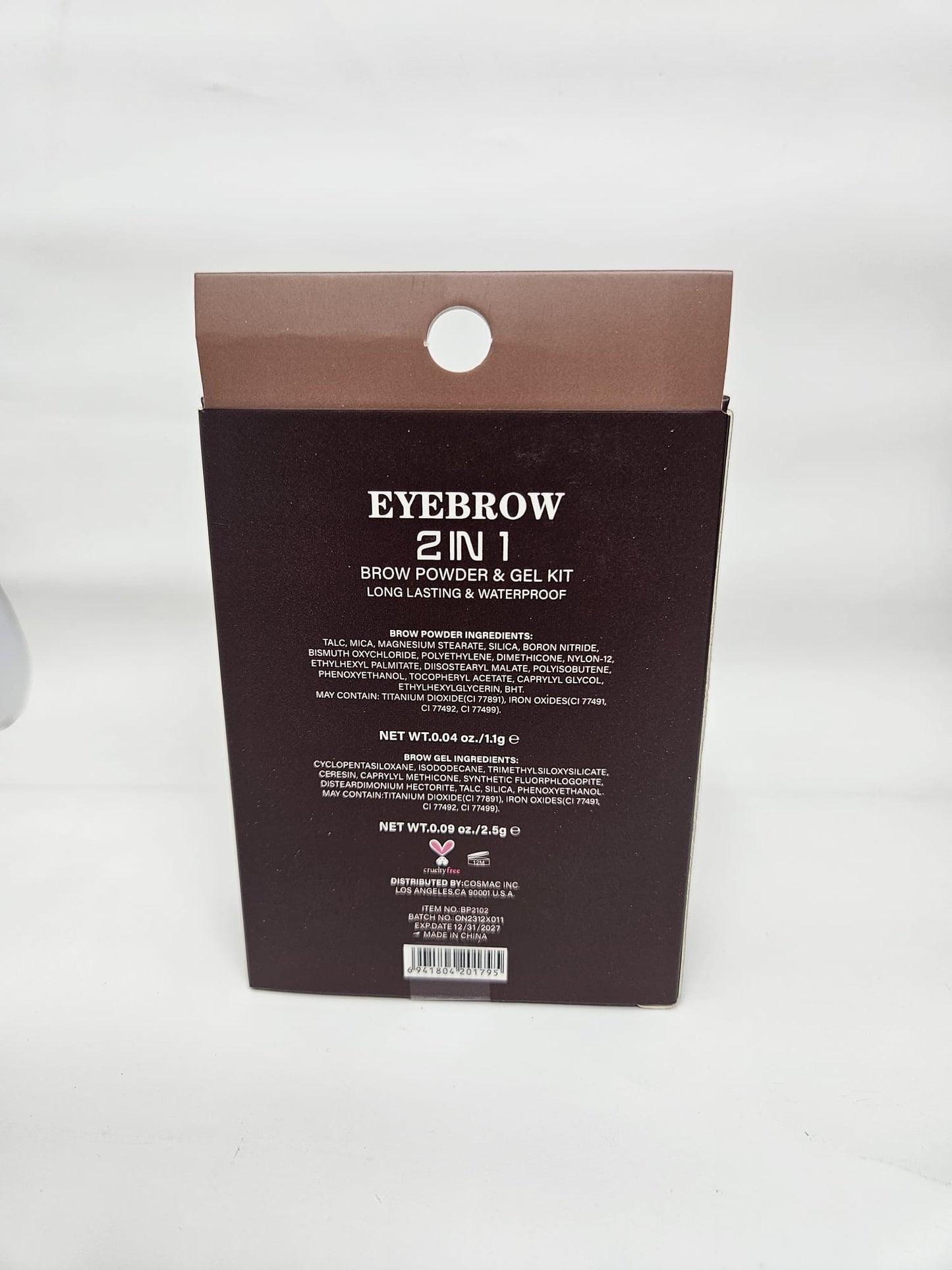 Eyebrow 2 in 1 brow powder and gel kit