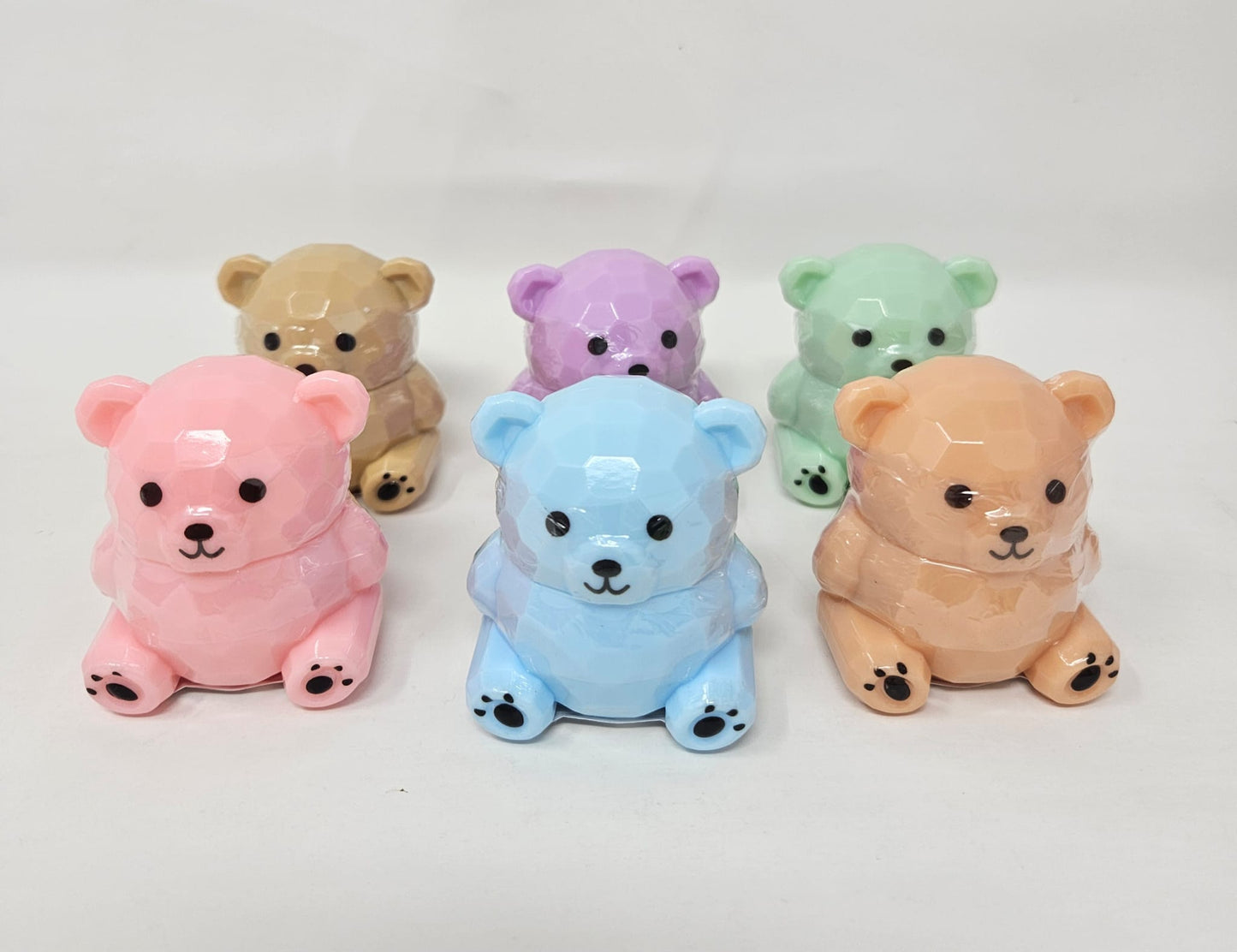 Pack of six bear Lip balm fruity flavored