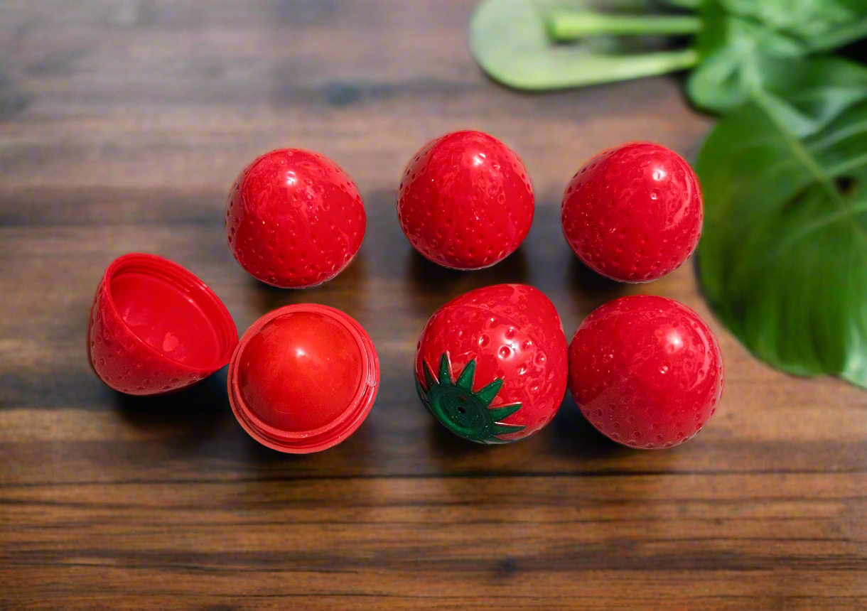 Strawberry lip balm 6 pieces