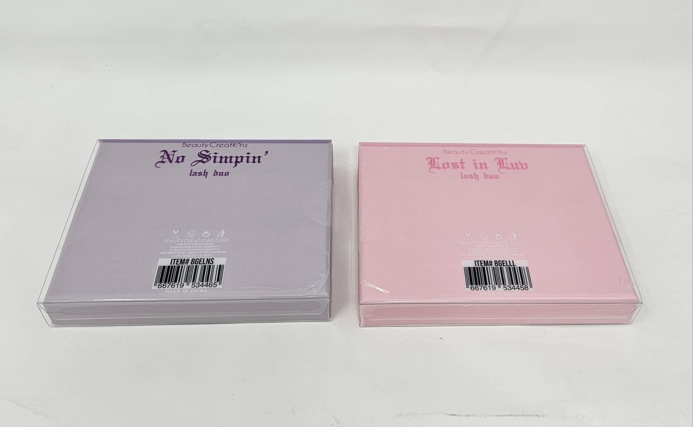 Beauty Creations Lash duo pink box and purple box