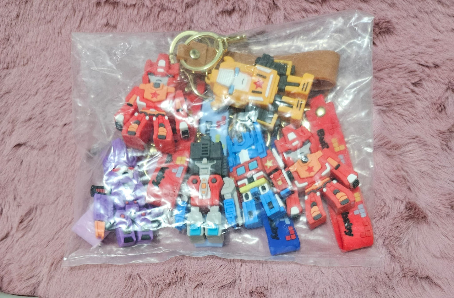 Keychain robot and friends set of 6