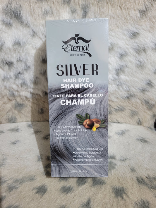 Hair dye shampoo silver color